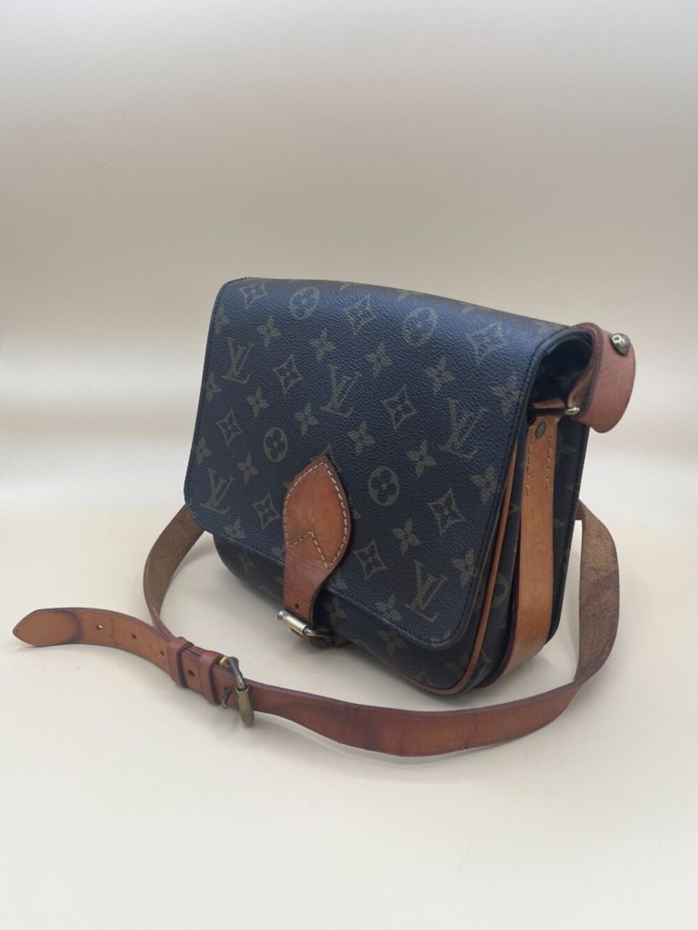 Louis Vuitton Monogram Canvas Flap Crossbody Shoulder Bag Adjustable Leather Str